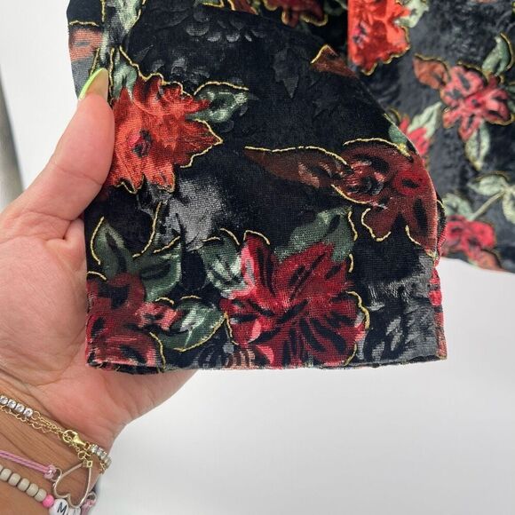 Vintage Miz California Velvet Floral Bolero Blazer Jacket Medium – Made in USA - Picture 9 of 14